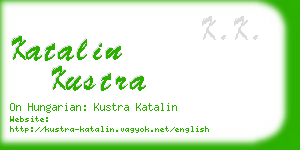 katalin kustra business card